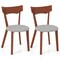 Costway Wooden Armless Dining Chair Set of 2/4 with Rubber Wood Legs Padded Seat Cushion